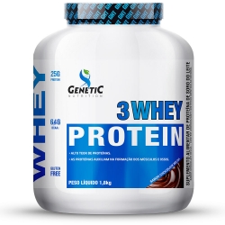 3 whey Protein Sabor Chocolate Belga (1,8kg) - Genetic Nutrition