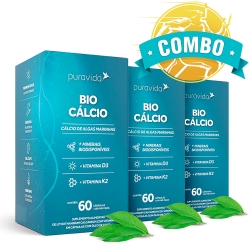 Kit 3 Unidades Bio Clcio (60 Cpsulas) - Pura Vida