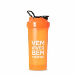 Coqueteleira Vem Viver Bem Cor Laranja (600ML) - Vitafor