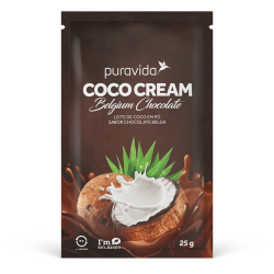 Coco Cream Sabor Chocolate Belga (1 cx com 10 sachs de 25g) - Pura Vida