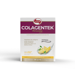 Colagentek Beauty Sabor Abacaxi com Hortel (Cx c/ 30 sachs de 3,5g) - Vitafor