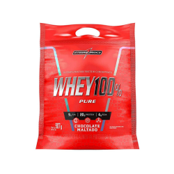 Whey 100% Pure Sabor Chocolate Maltado Refil (907g) - Integralmdica