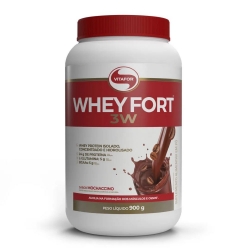 Whey Fort 3W (900g) Sabor Mochaccino - Vitafor