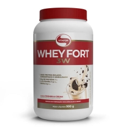 Whey Fort 3W (900g) Sabor Cookies & Cream - Vitafor