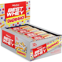 Best Whey Bar Sabor Dadinho(Cx c/ 12 unidades de 49g cada)- - Atlhetica Nutrition