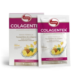 Colagentek (Colgeno Hidrolisado) Vitafor Abacaxi - 10 sachs