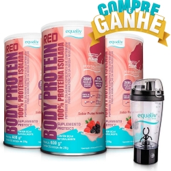 Compre 3unid Body Protein Equaliv e Ganhe 1 Coqueteleira Mixer 450ml