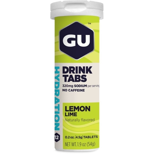 GU Hydration Drink Tabs Sabor Limão (Tubo com 12 Pastilhas) 55g - GU Energy