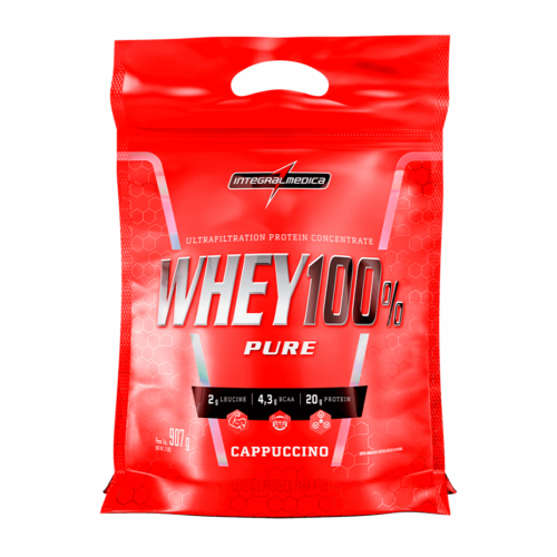 Whey 100% Pure Sabor Cappuccino (907g) Refil - Integralmédica