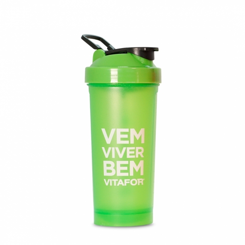 Coqueteleira Vem Viver Bem Cor Verde (600ML) - Vitafor