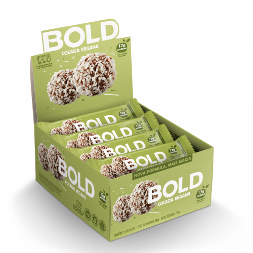 Bold Bar Sabor Cocada Vegana (Caixa 12 Unidades de 60g) - Bold Snacks