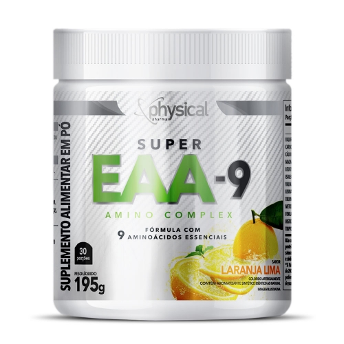 Super EAA-9 Sabor Laranja Lima (195g) - Physical Pharma