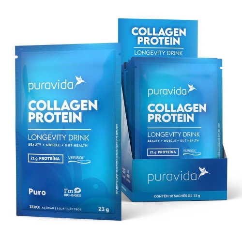 Collagen Protein Sabor Puro (Cx com 10 Sachês) - Pura Vida