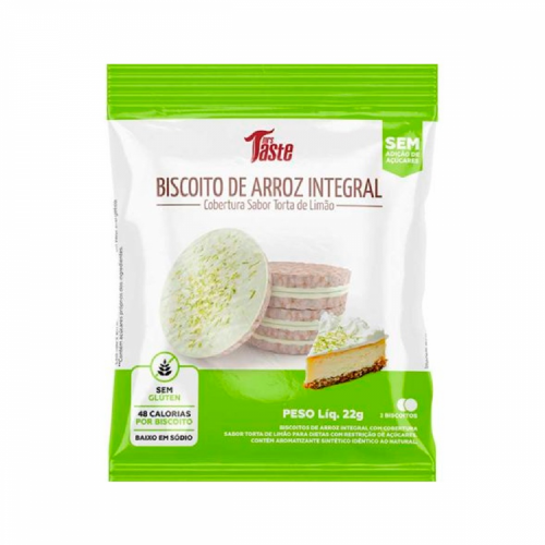 Biscoito de Arroz Sabor Torta de Limão (1 Unidade de 22g) - Mrs Tasty