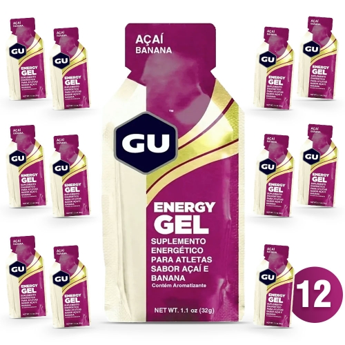 Energy Gel Sabor Açaí com Banana (12 sachês de 32g) - GU