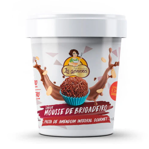 Pasta de Amendoim Integral Gourmet Sabor Mousse de Brigadeiro (450g) - La Ganexa