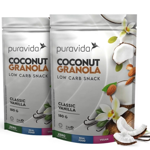 Kit 2 un Coconut Granola Sabor Vanilla (180g) - Pura Vida