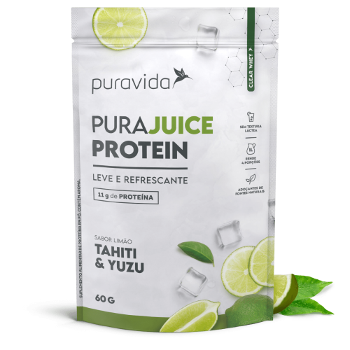 Pura Juice Protein Sabor Limão Tahiti & Yuzu (60g) - Pura Vida