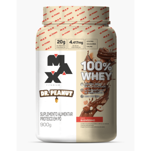 100% Whey x Dr. Peanut Sabor Buenissimo (900g) - Max Titanium