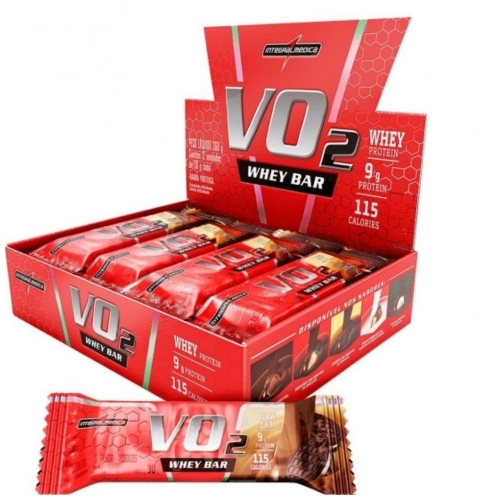 VO2 Whey Bar Sabor Cookies (Caixa c/ 12 unidades de 30g) - Integralmedica