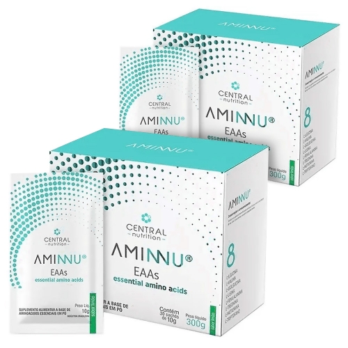 Kit 2unid Aminnu Sabor Limão (30 Sachês de 10g) - Central Nutrition