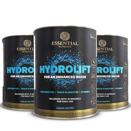 Kit 3unid Hydro Lift Sabor Neutro (30 Sachês) - Essential Nutrition