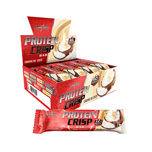 Protein Crisp Bar Sabor Creme de Coco (Cx c/ 12 Unidades de 45g) - Integralmédica