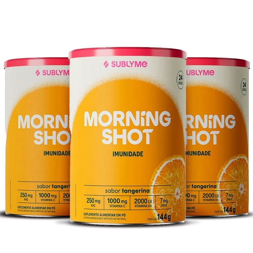 Kit 3uni Morning Shot Sabor Tangerina (144g) - Sublyme