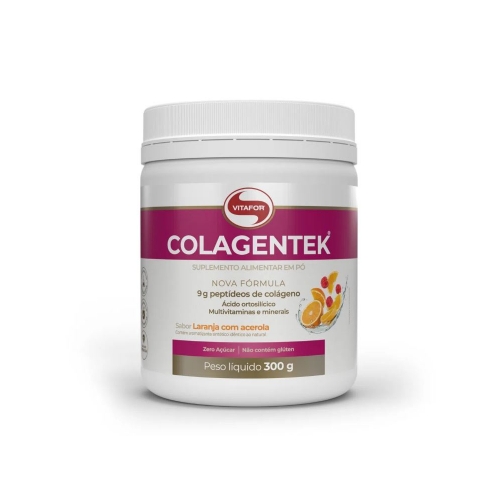 Colagentek Sabor Laranja com Acerola (300g) - Vitafor