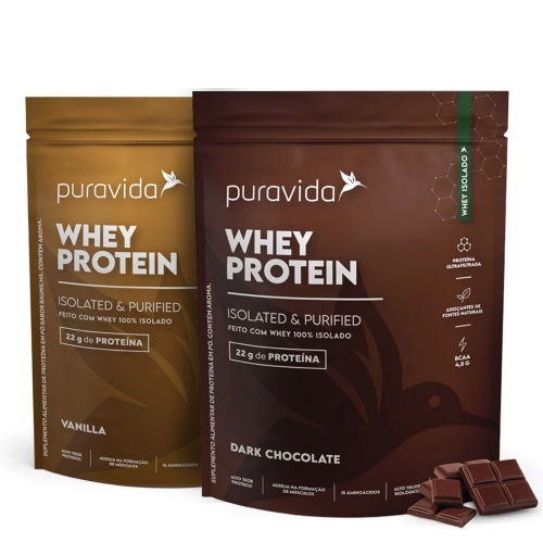 Kit 2 un Whey Protein Isolado (450g) - Pura vida